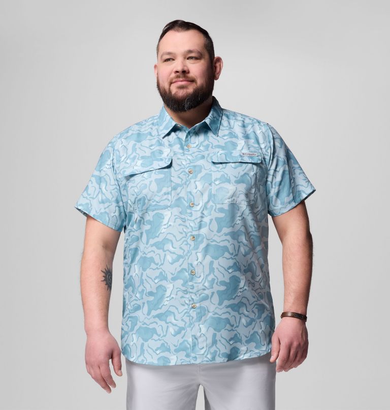 men pfg uncharted printed short sleeve shirt - big