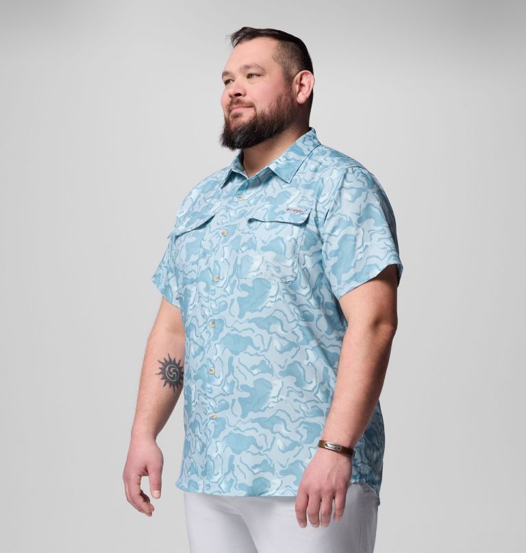 men pfg uncharted printed short sleeve shirt - big