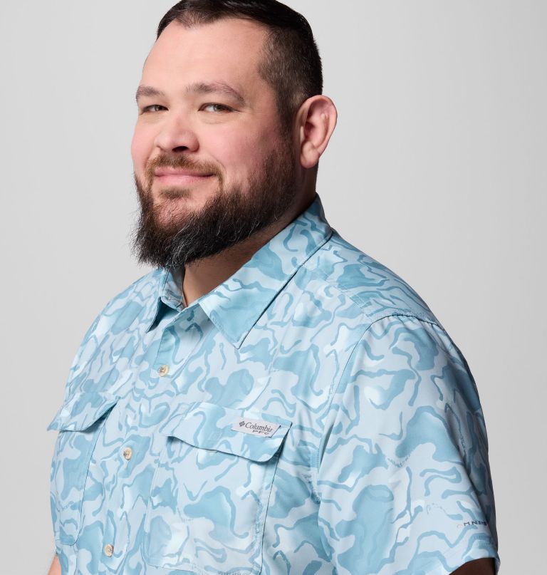 men pfg uncharted printed short sleeve shirt - big