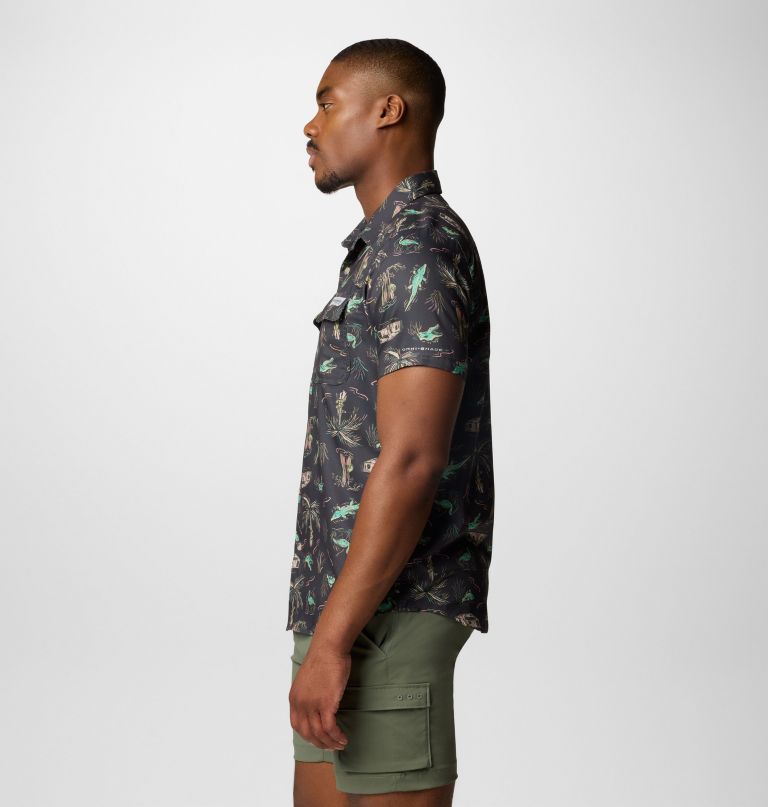 men pfg uncharted printed short sleeve shirt - tall