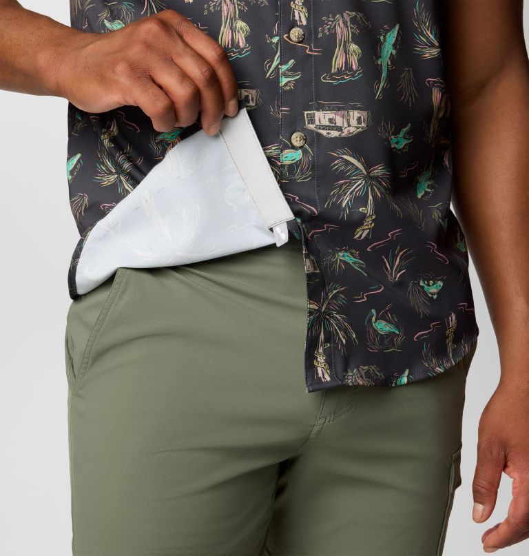 men pfg uncharted printed short sleeve shirt - tall