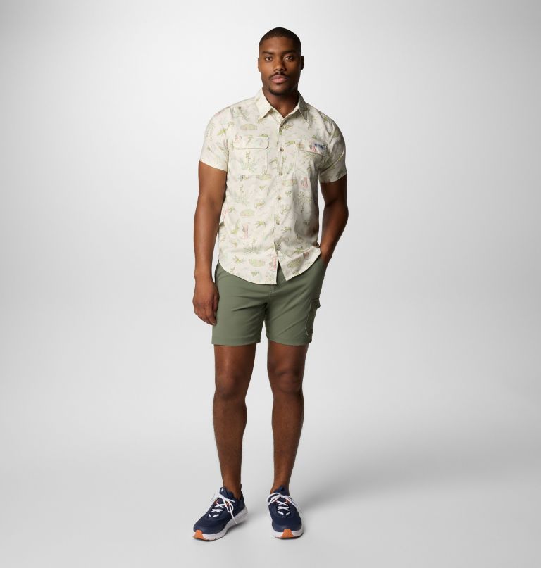 men pfg uncharted printed short sleeve shirt - tall