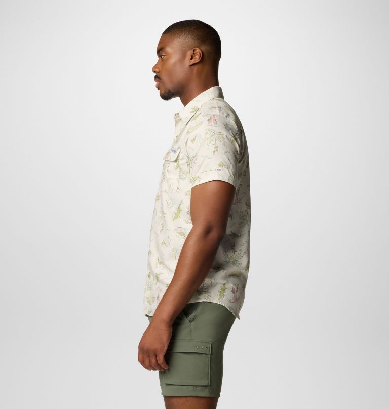 men pfg uncharted printed short sleeve shirt - tall