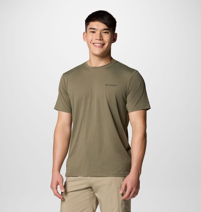 men tech trail utility short sleeve crew - tall