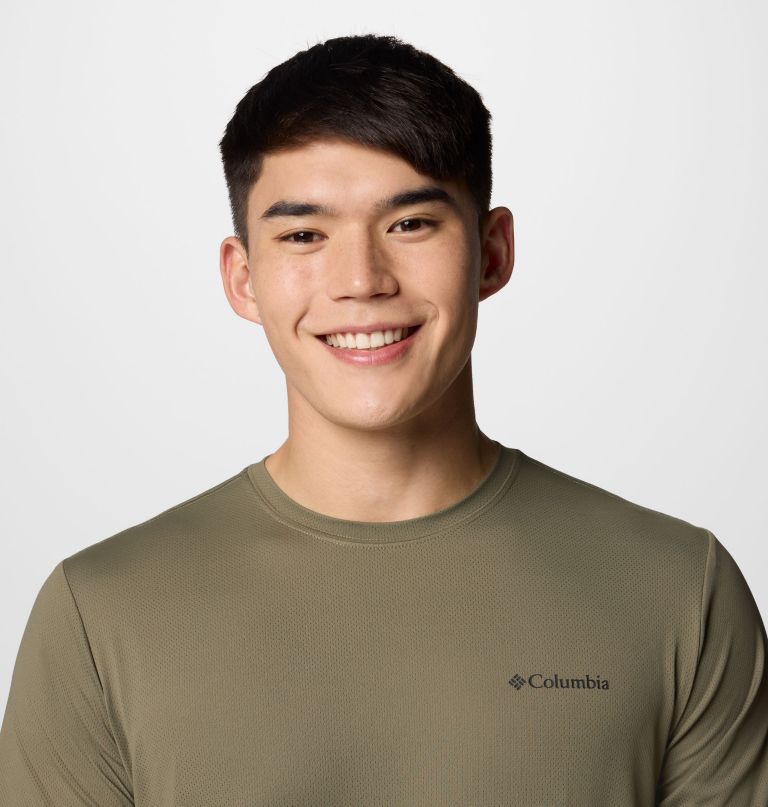 men tech trail utility short sleeve crew - tall