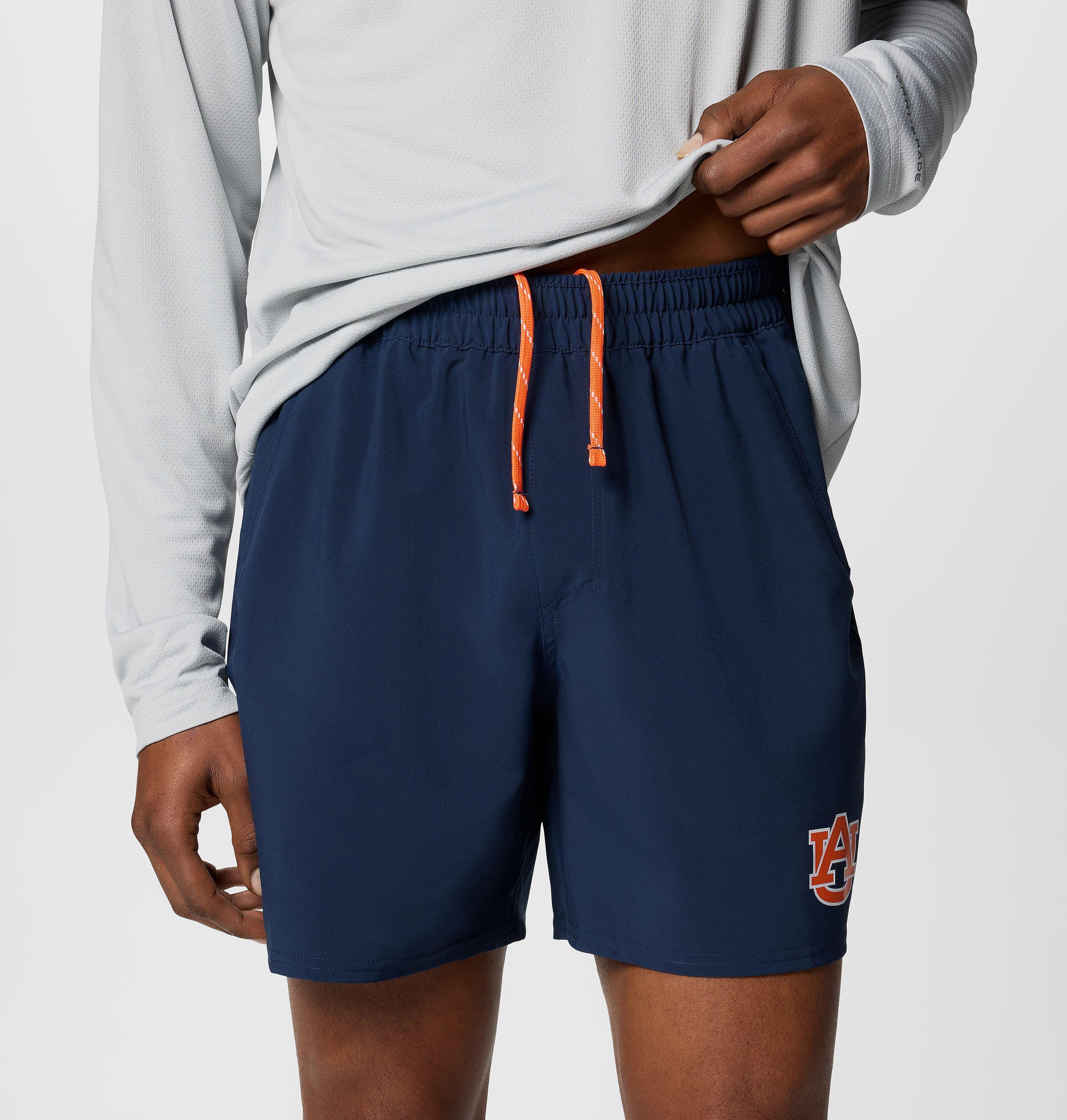 heren pfg terminal roamer stretch shorts - auburn