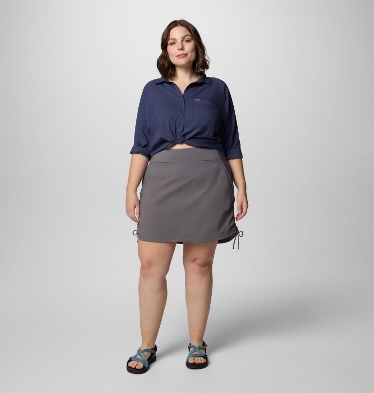women all seasons ruched skort - plus size