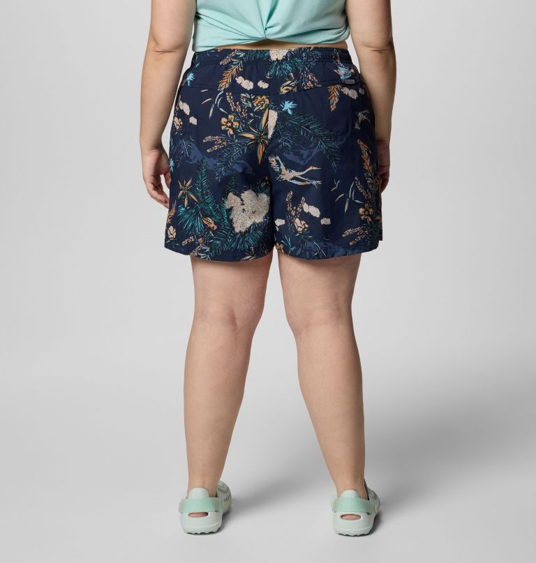 women sandy river printed shorts iii - plus size