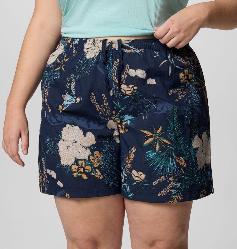 women sandy river printed shorts iii - plus size