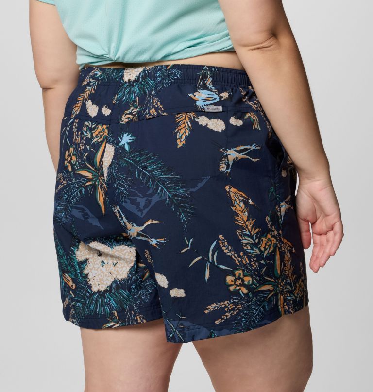women sandy river printed shorts iii - plus size