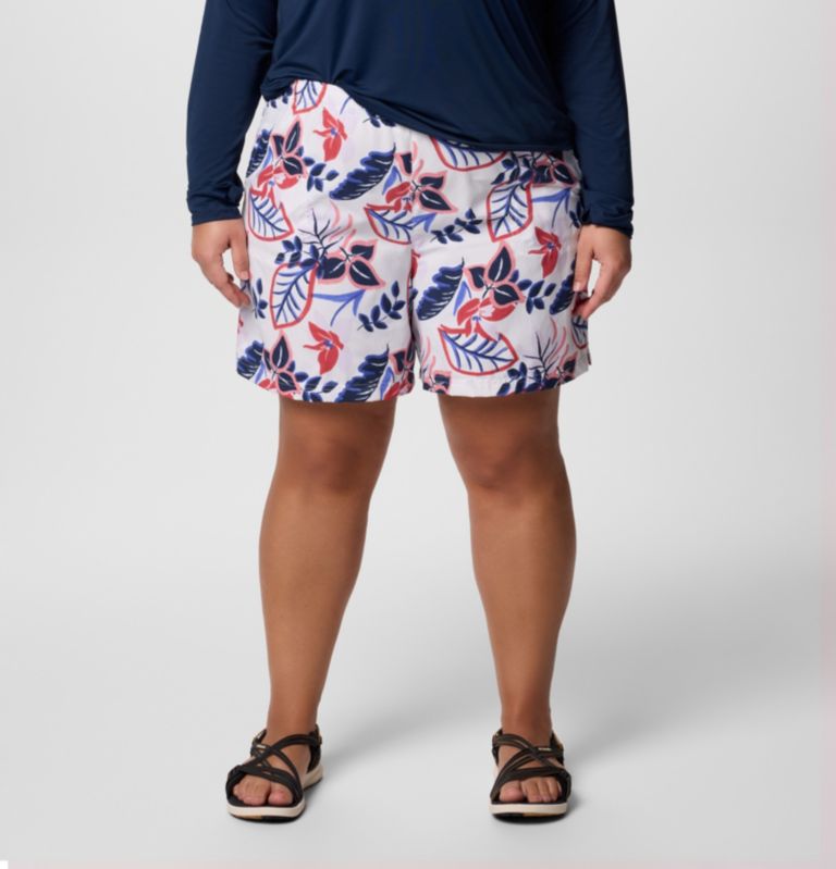women sandy river printed shorts iii - plus size