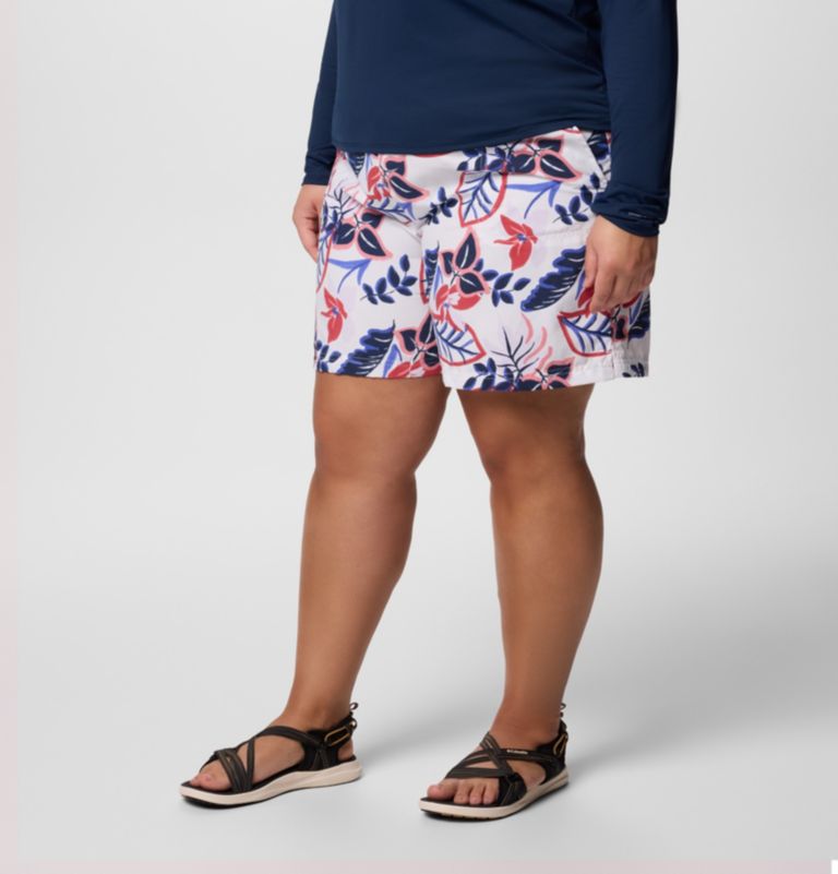 women sandy river printed shorts iii - plus size
