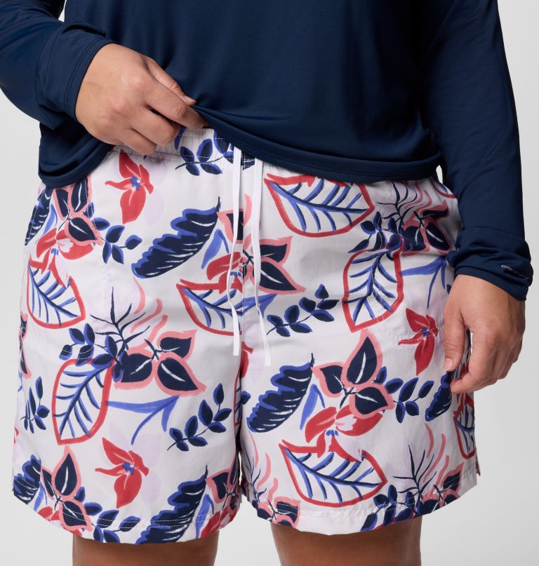 women sandy river printed shorts iii - plus size