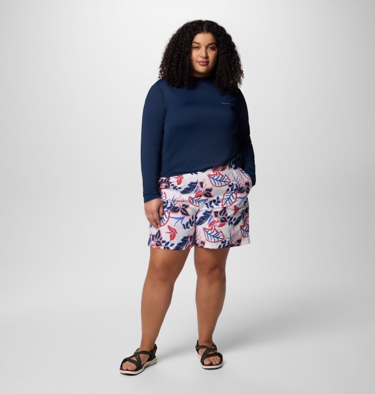 women sandy river printed shorts iii - plus size