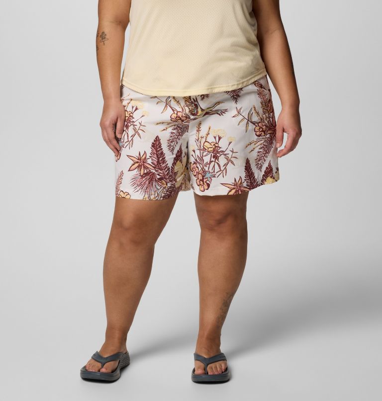 women sandy river printed shorts iii - plus size