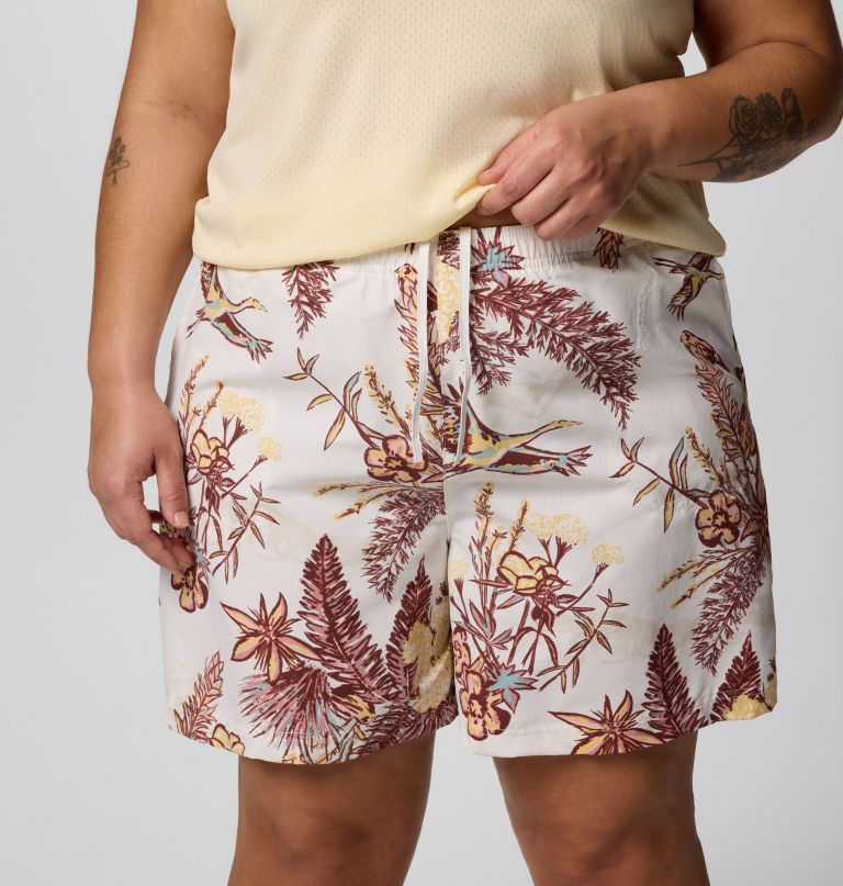 women sandy river printed shorts iii - plus size