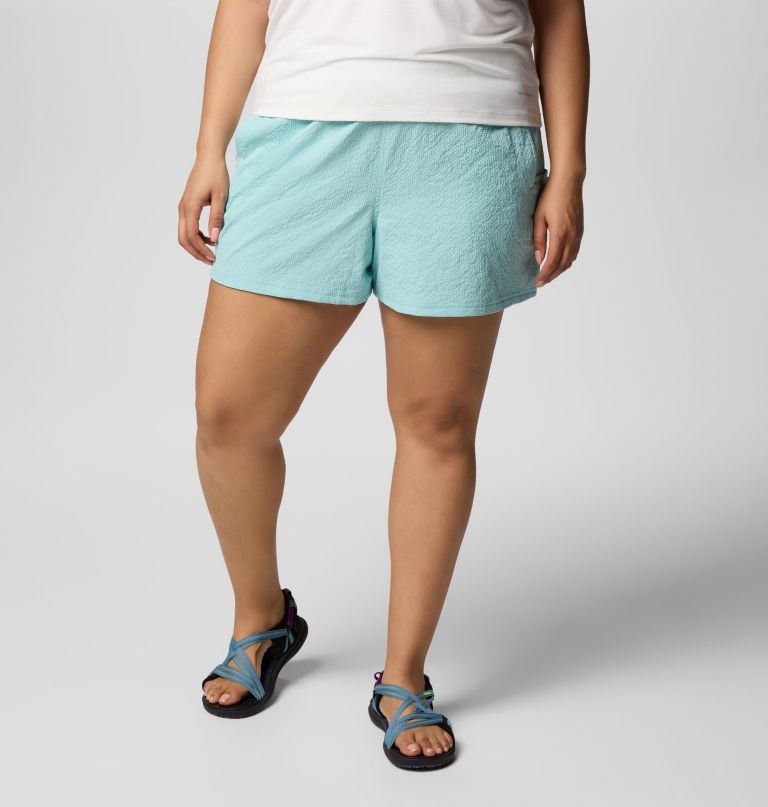 women sucker for summer shorts - plus size