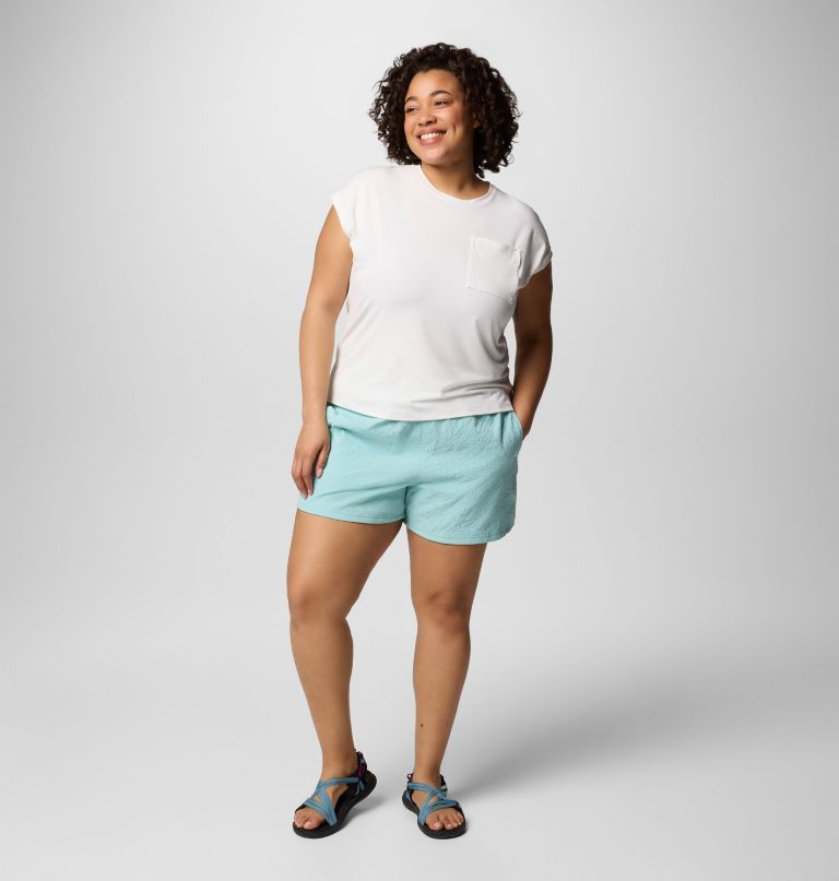 women sucker for summer shorts - plus size