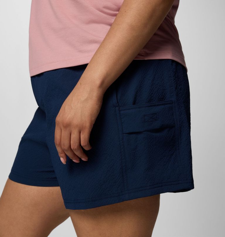 women sucker for summer shorts - plus size