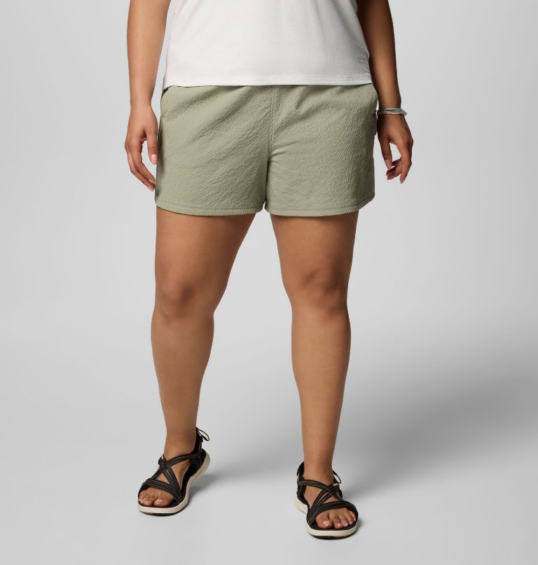 women sucker for summer shorts - plus size