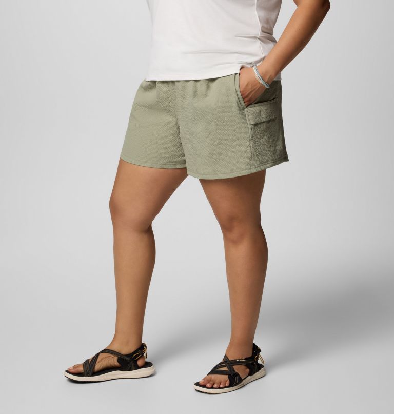 women sucker for summer shorts - plus size