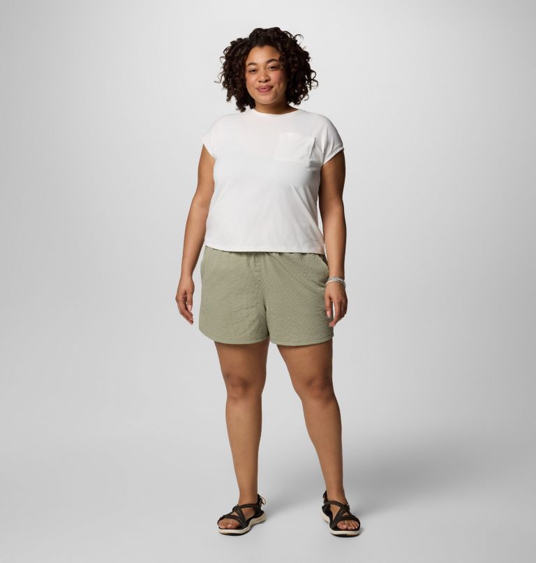 women sucker for summer shorts - plus size