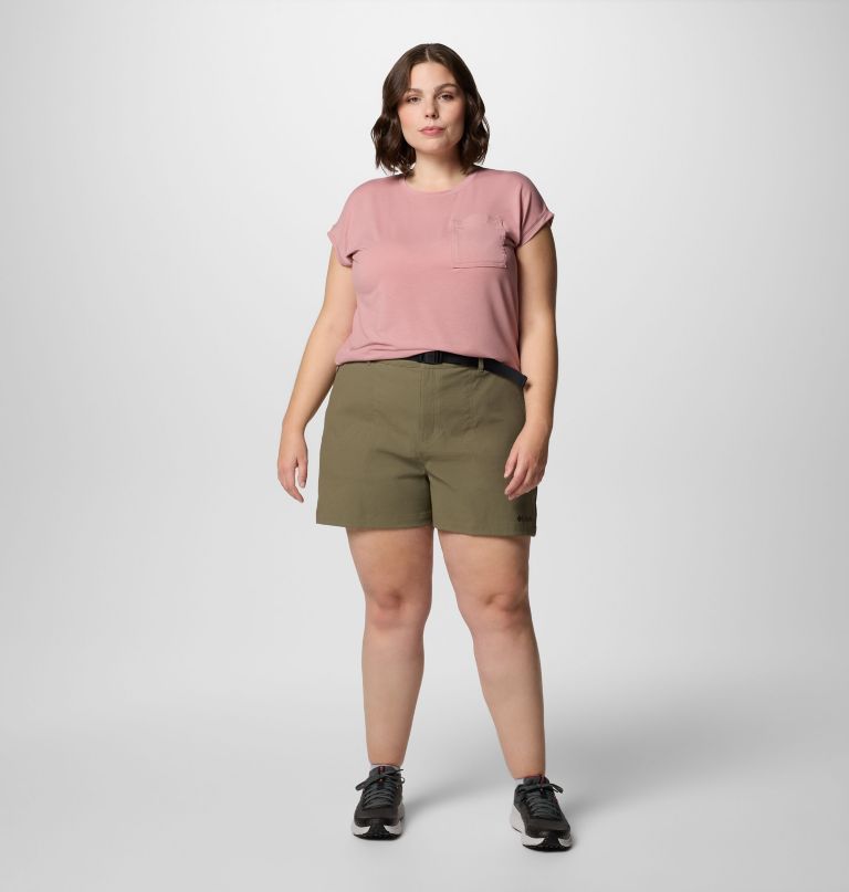 women brea falls nylon shorts - plus size