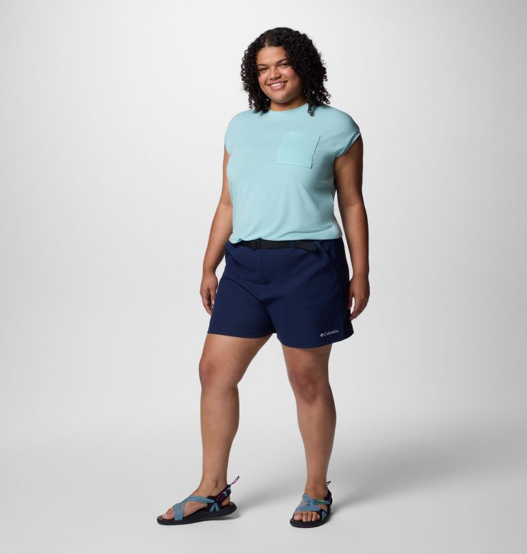 women brea falls nylon shorts - plus size