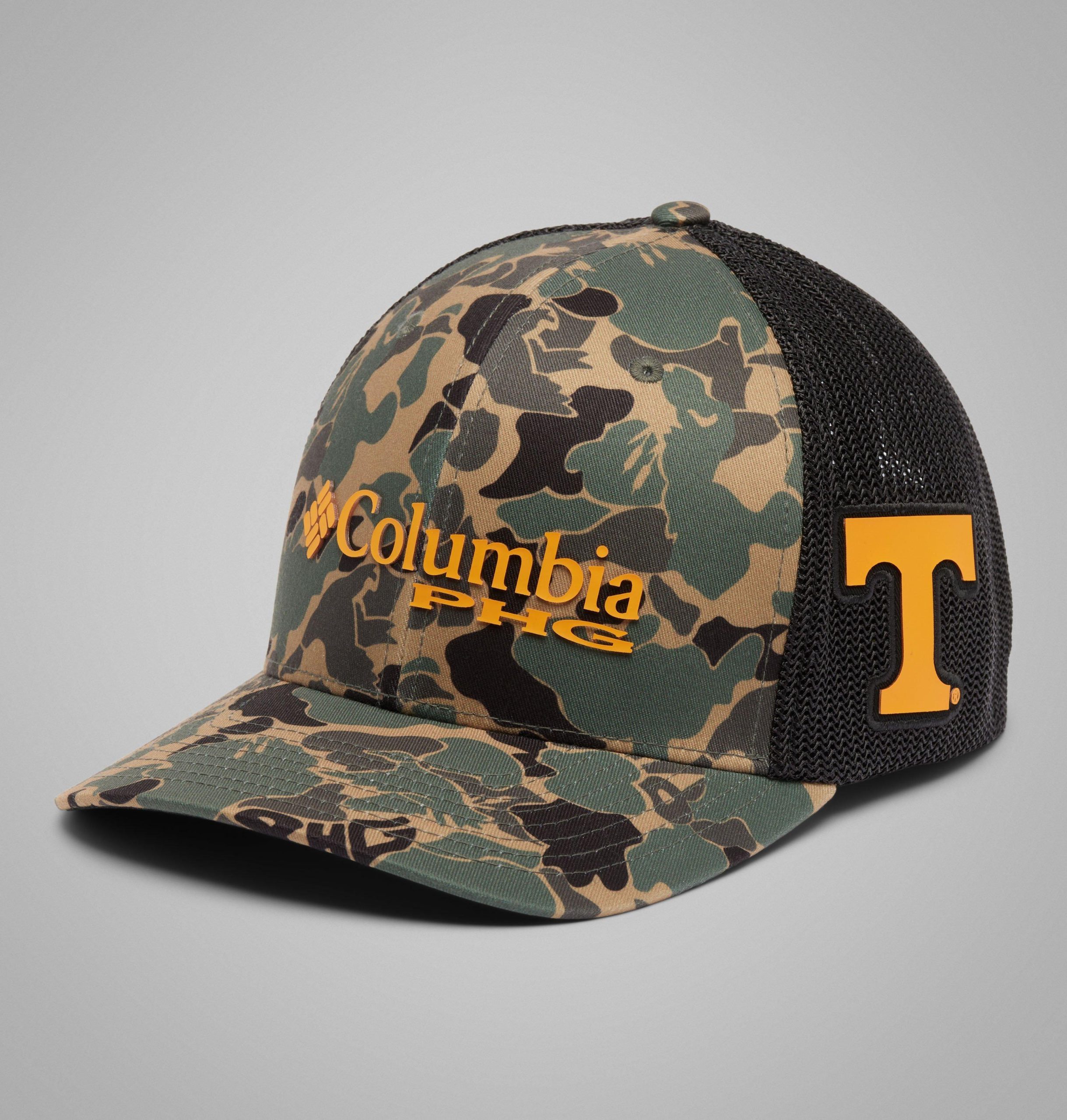 collegiate phg camo mesh baseballpet