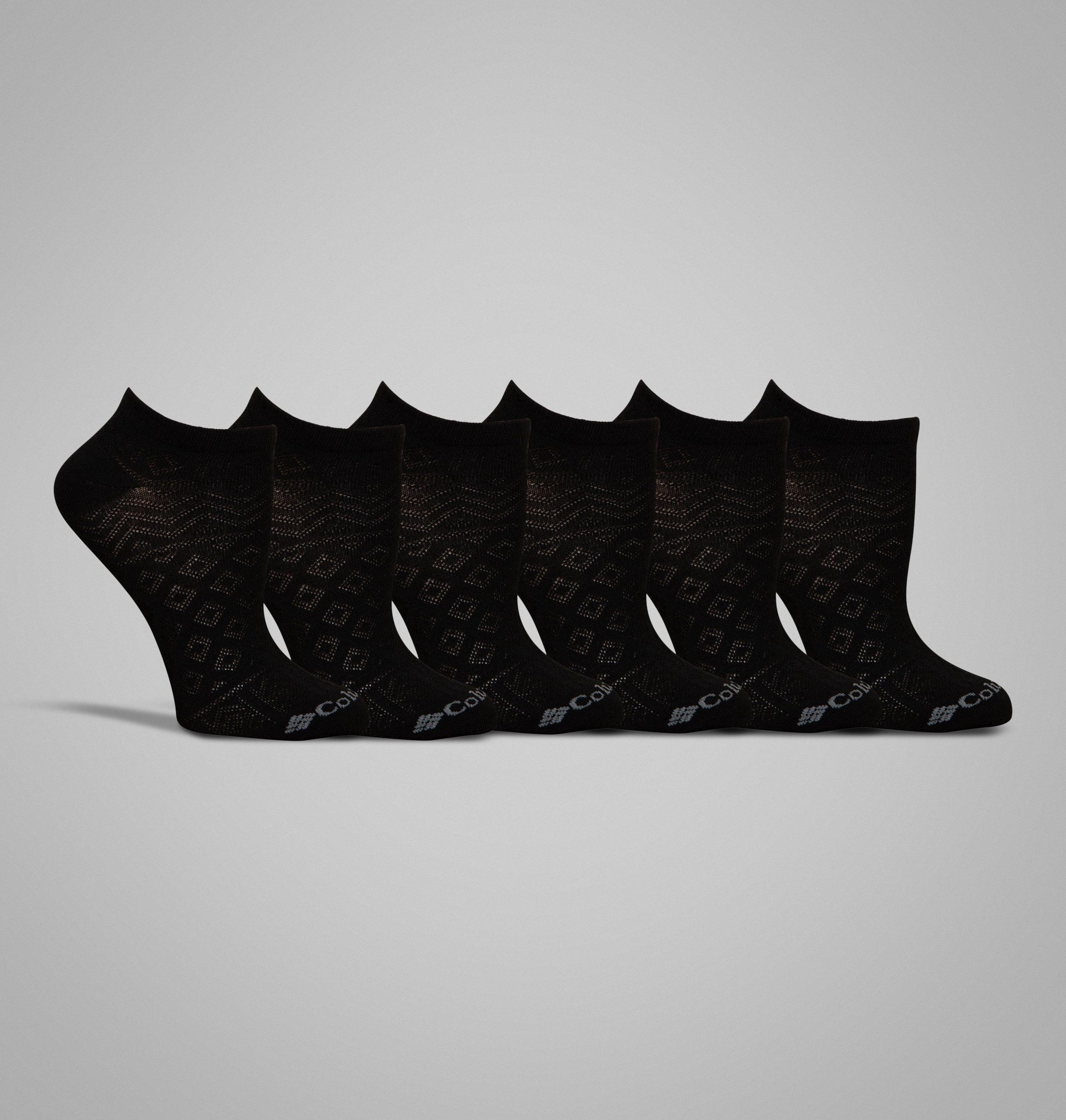 dames onzichtbare mesh sokken met patroon - 6 stuks