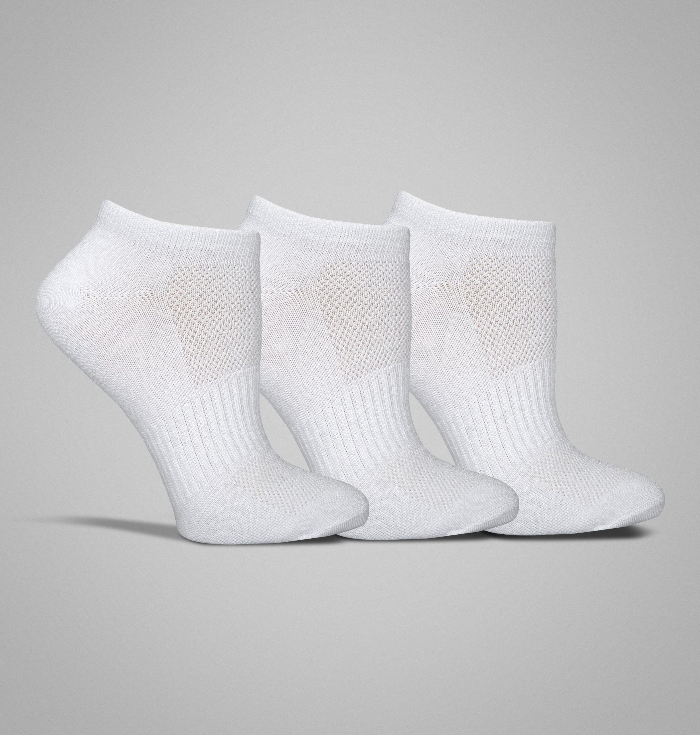 dames platgebreide onzichtbare sokken - 3-pack