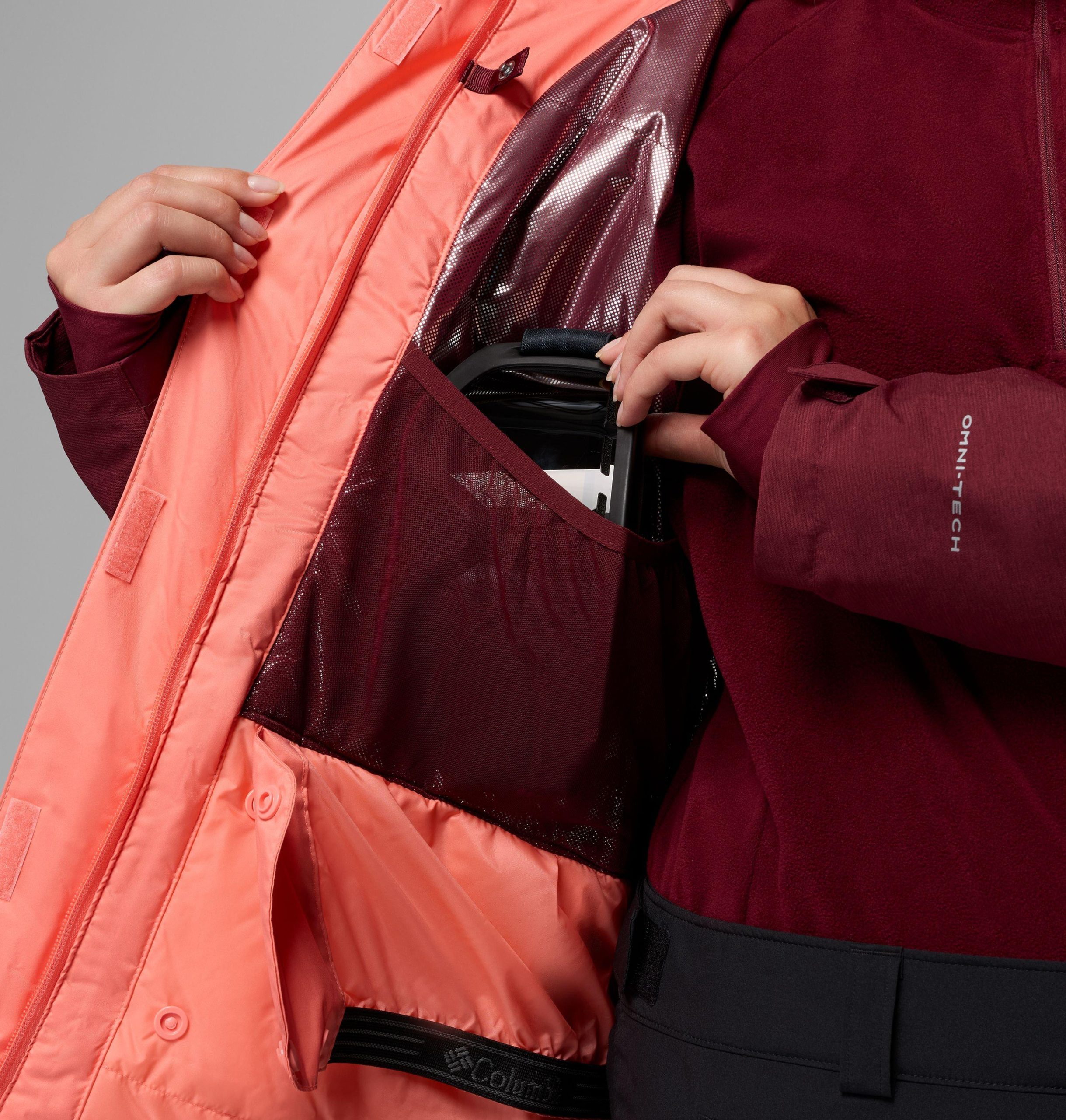 geïsoleerde snowy summit-jas voor dames - plus size