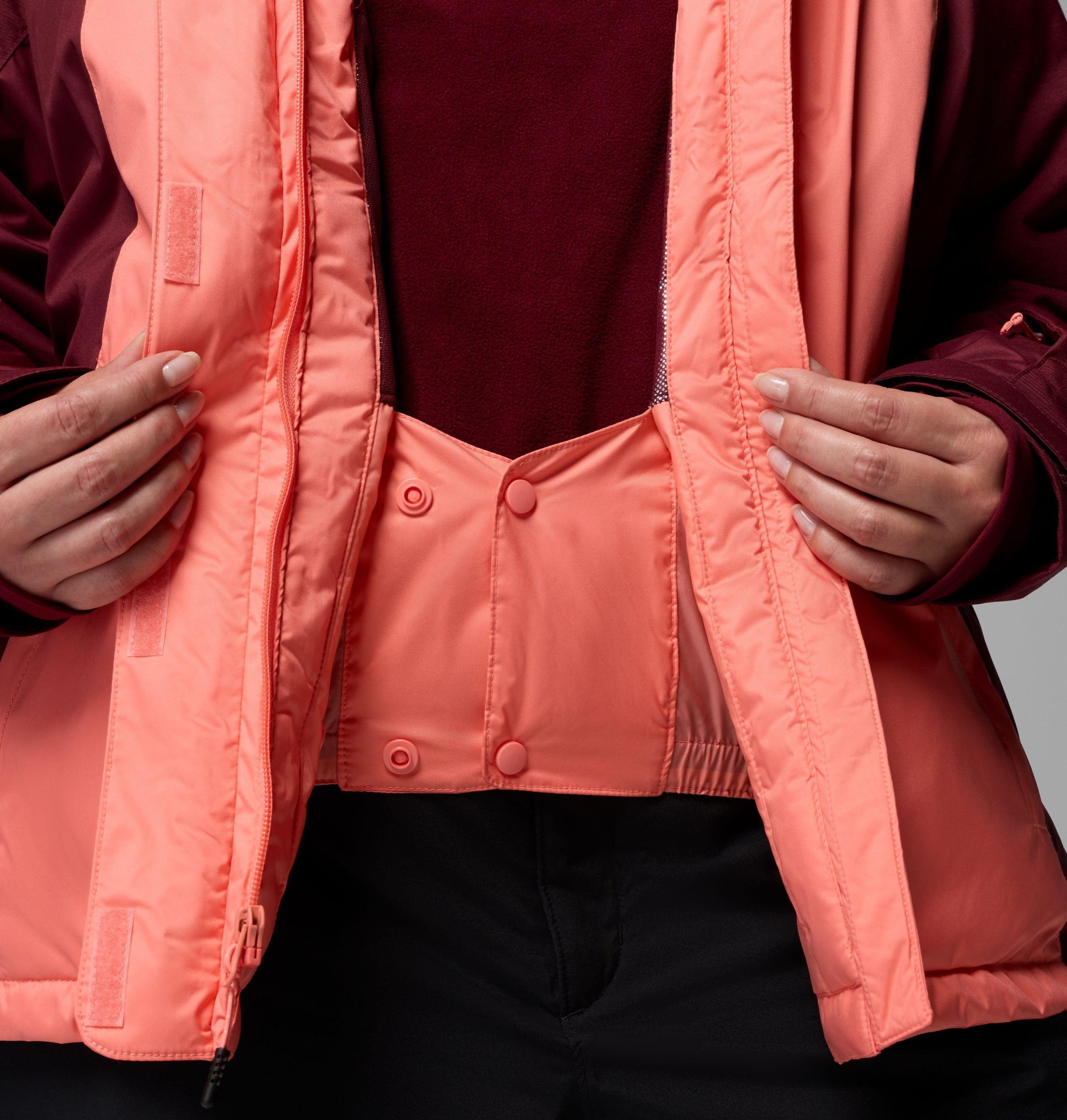 geïsoleerde snowy summit-jas voor dames - plus size