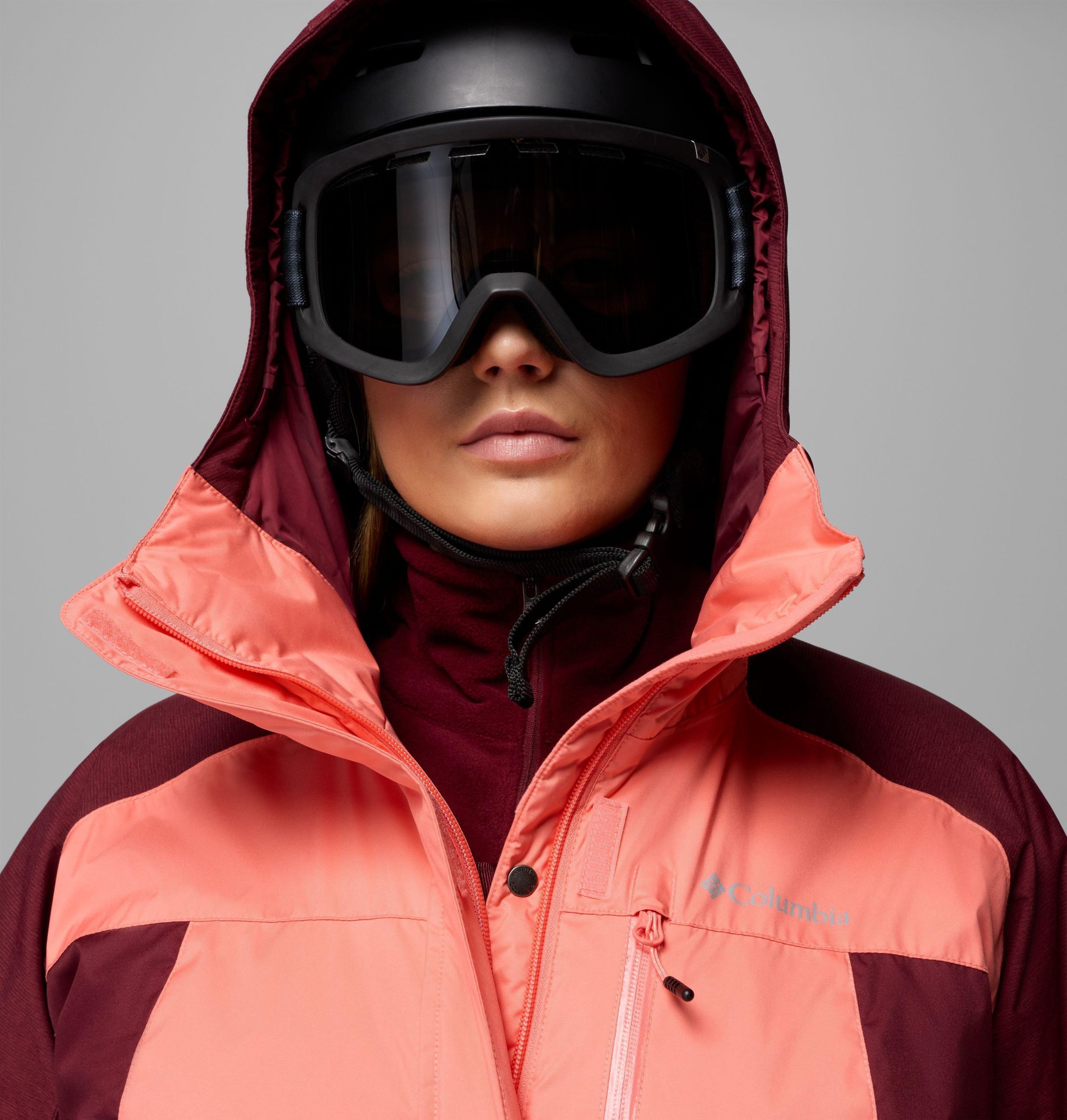 geïsoleerde snowy summit-jas voor dames - plus size