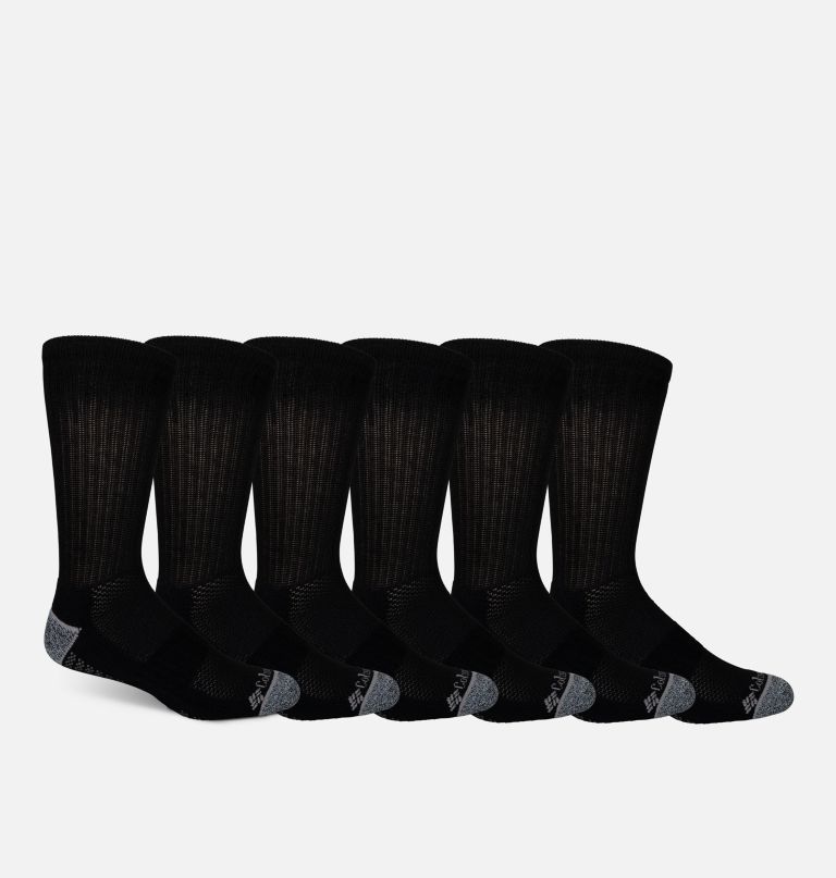 men crew with pique footbed socks - 6 pack