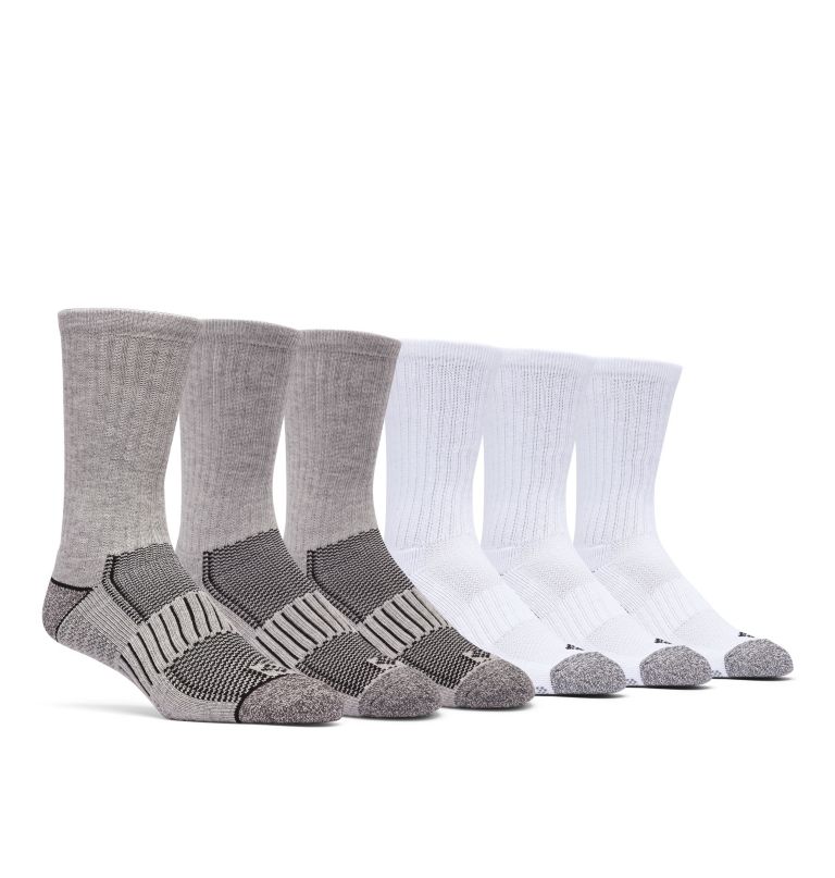 men crew with pique footbed socks - 6 pack