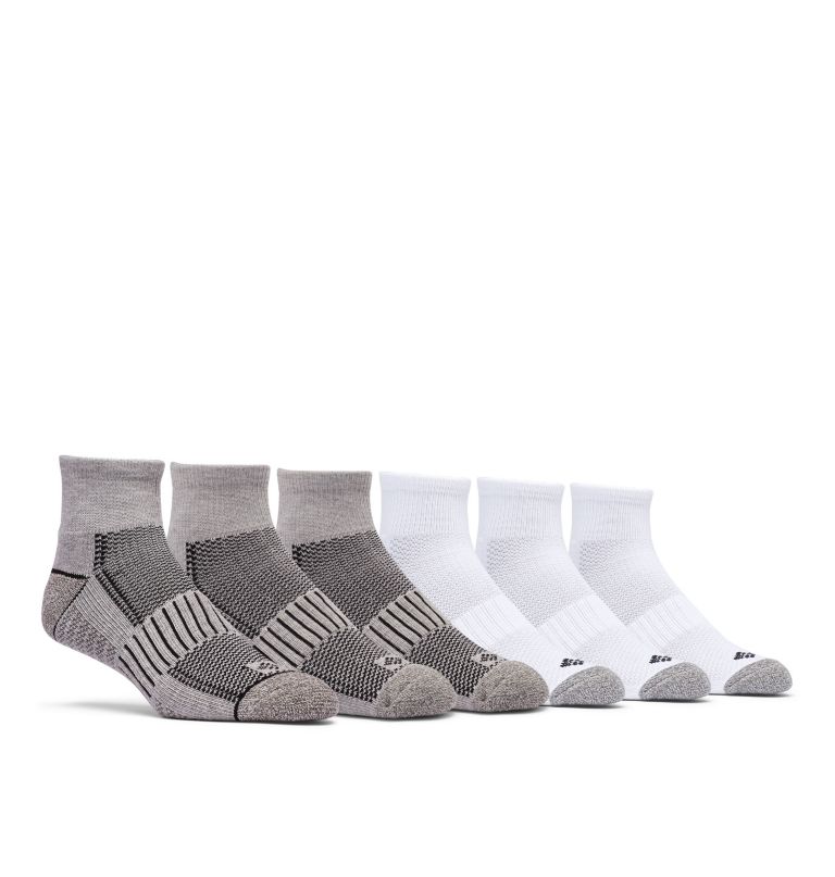 men quarter with pique footbed socks - 6 pack