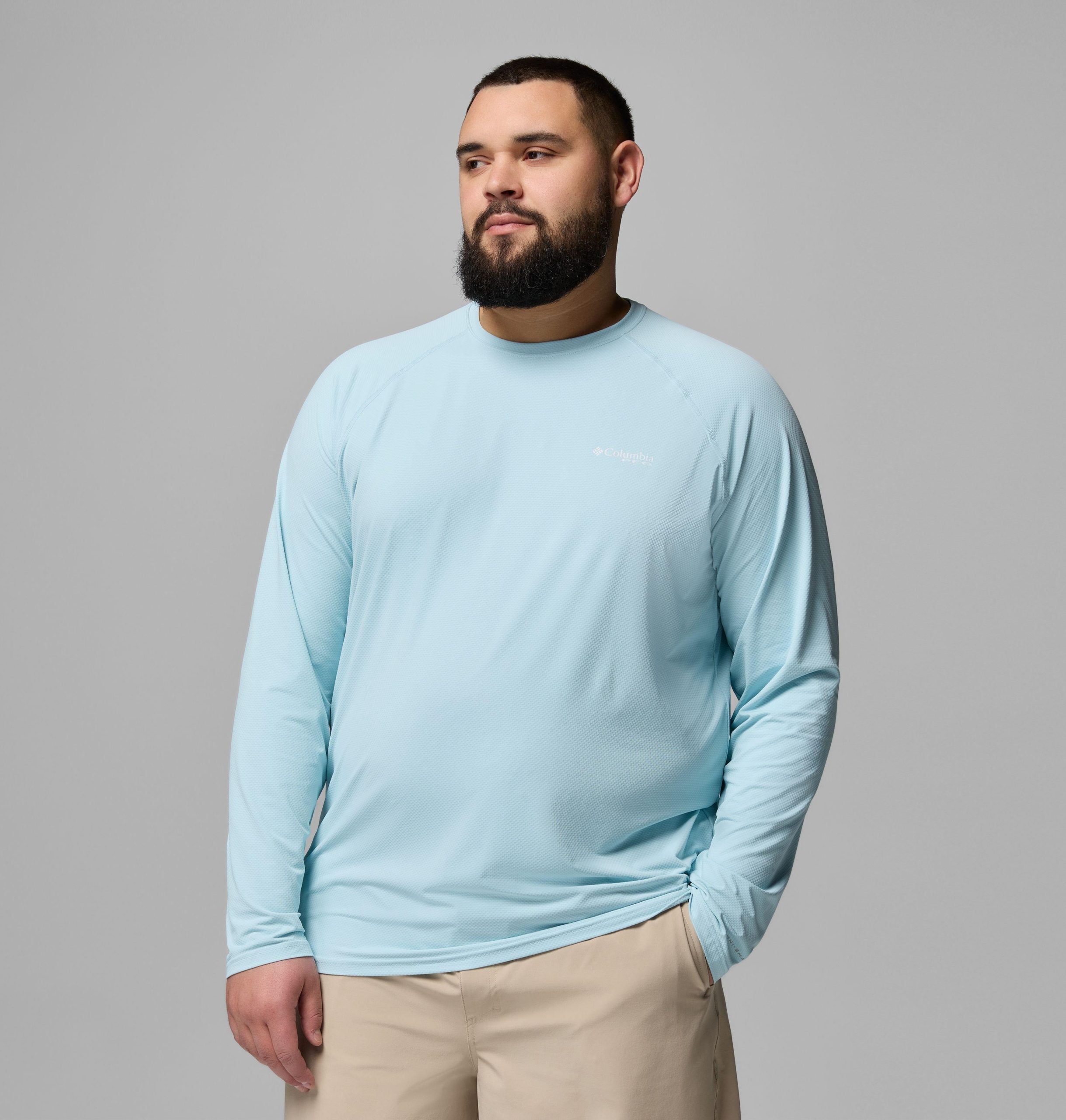 heren pfg solar stream ii shirt met lange mouwen - grote maten