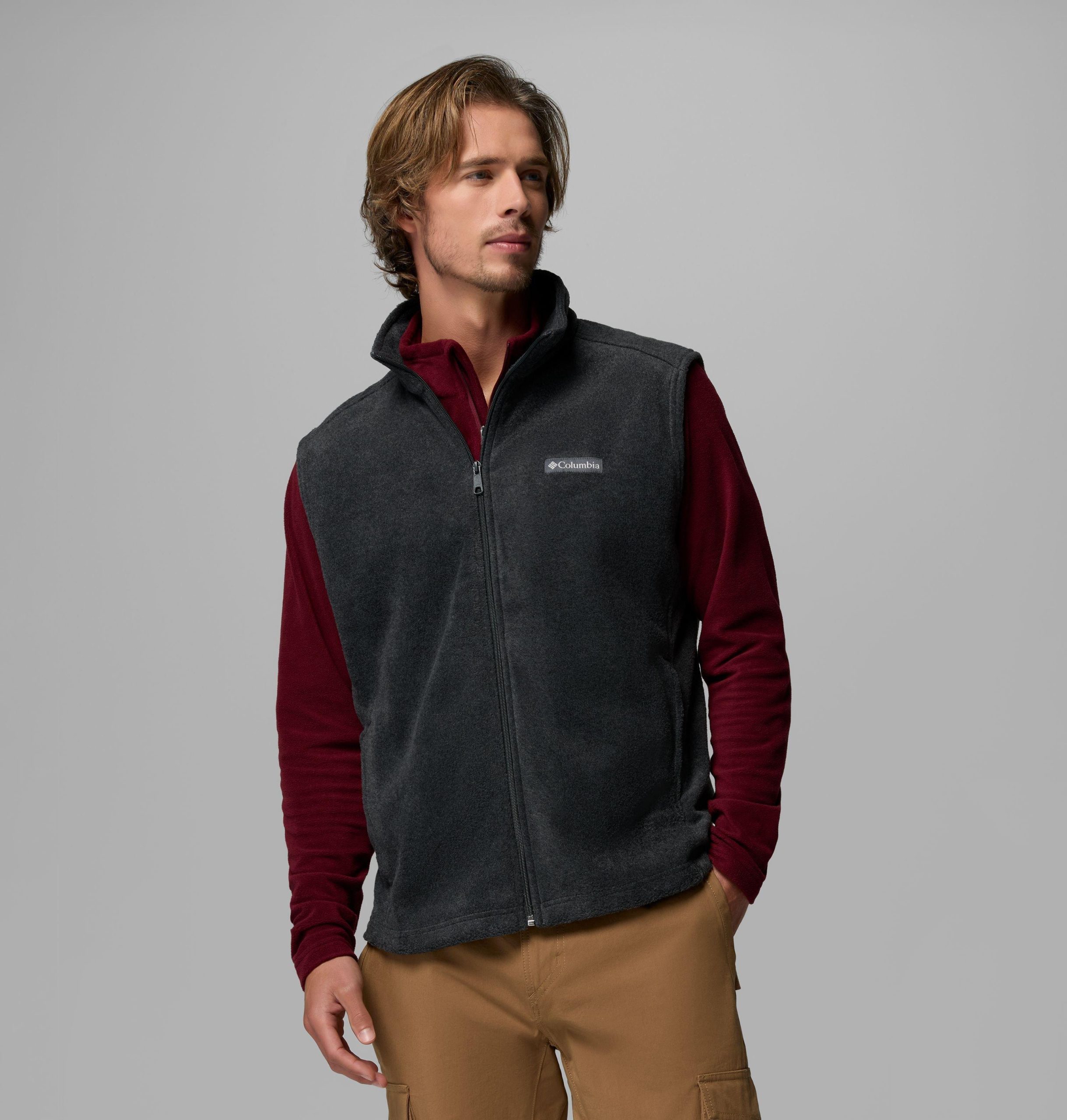 heren steens mountain fleece vest - lang