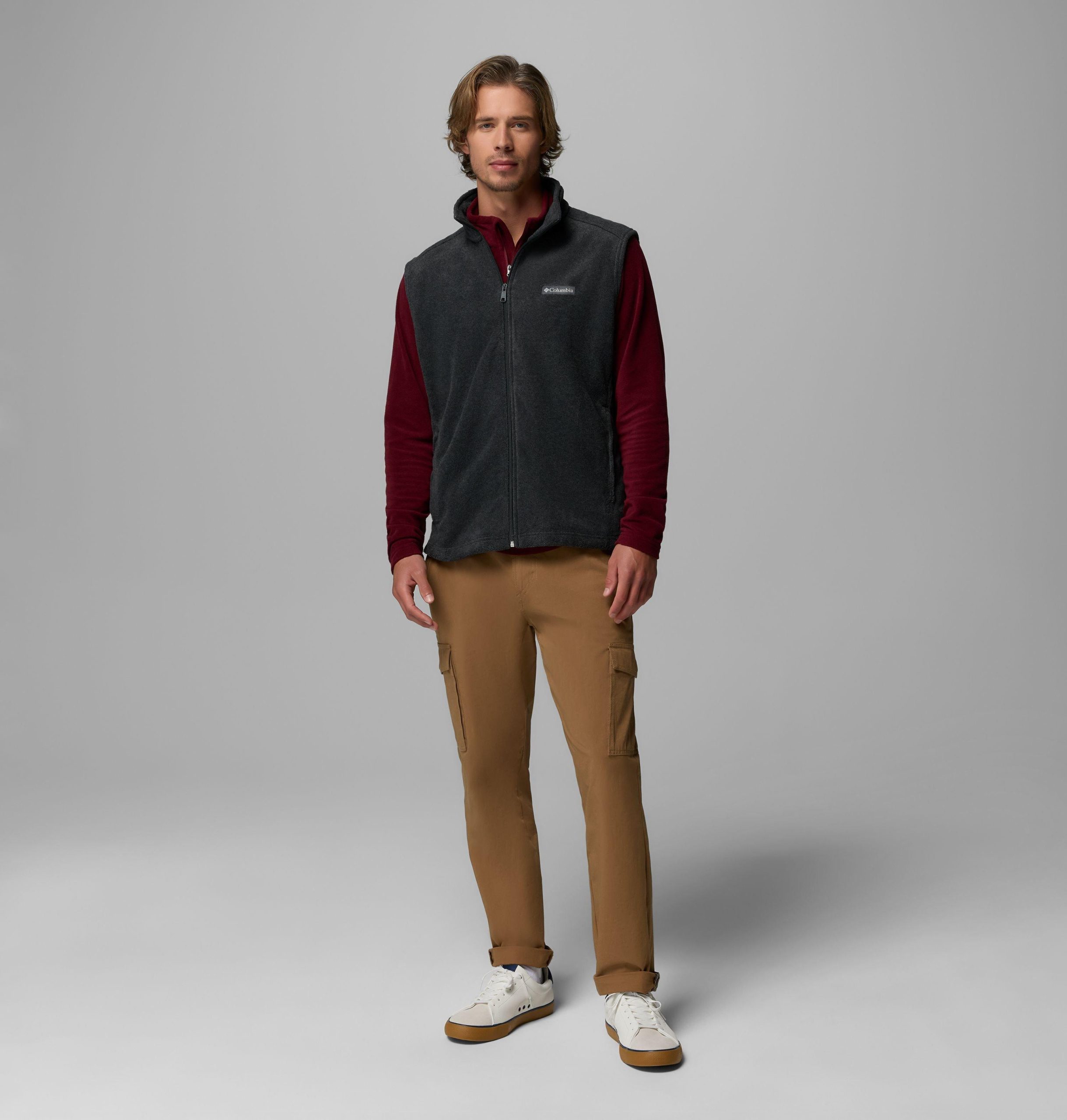 heren steens mountain fleece vest - lang