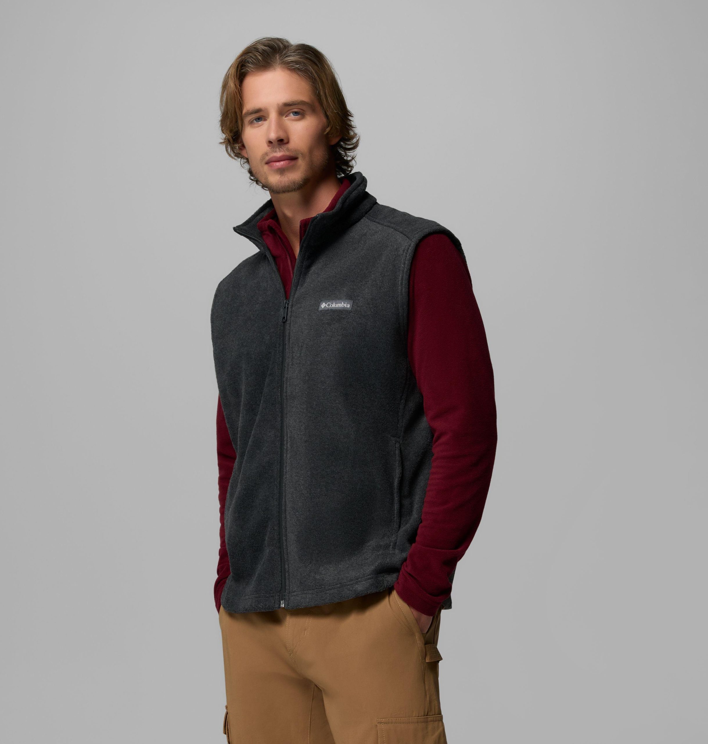 heren steens mountain fleece vest - lang