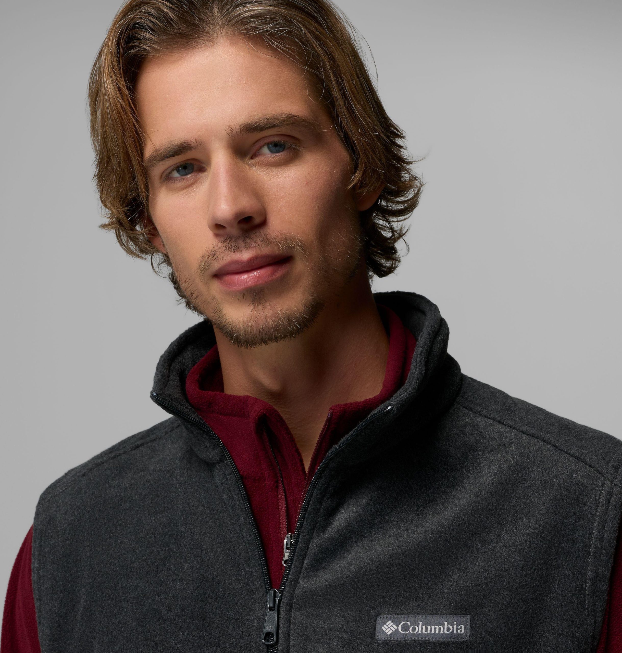 heren steens mountain fleece vest - lang