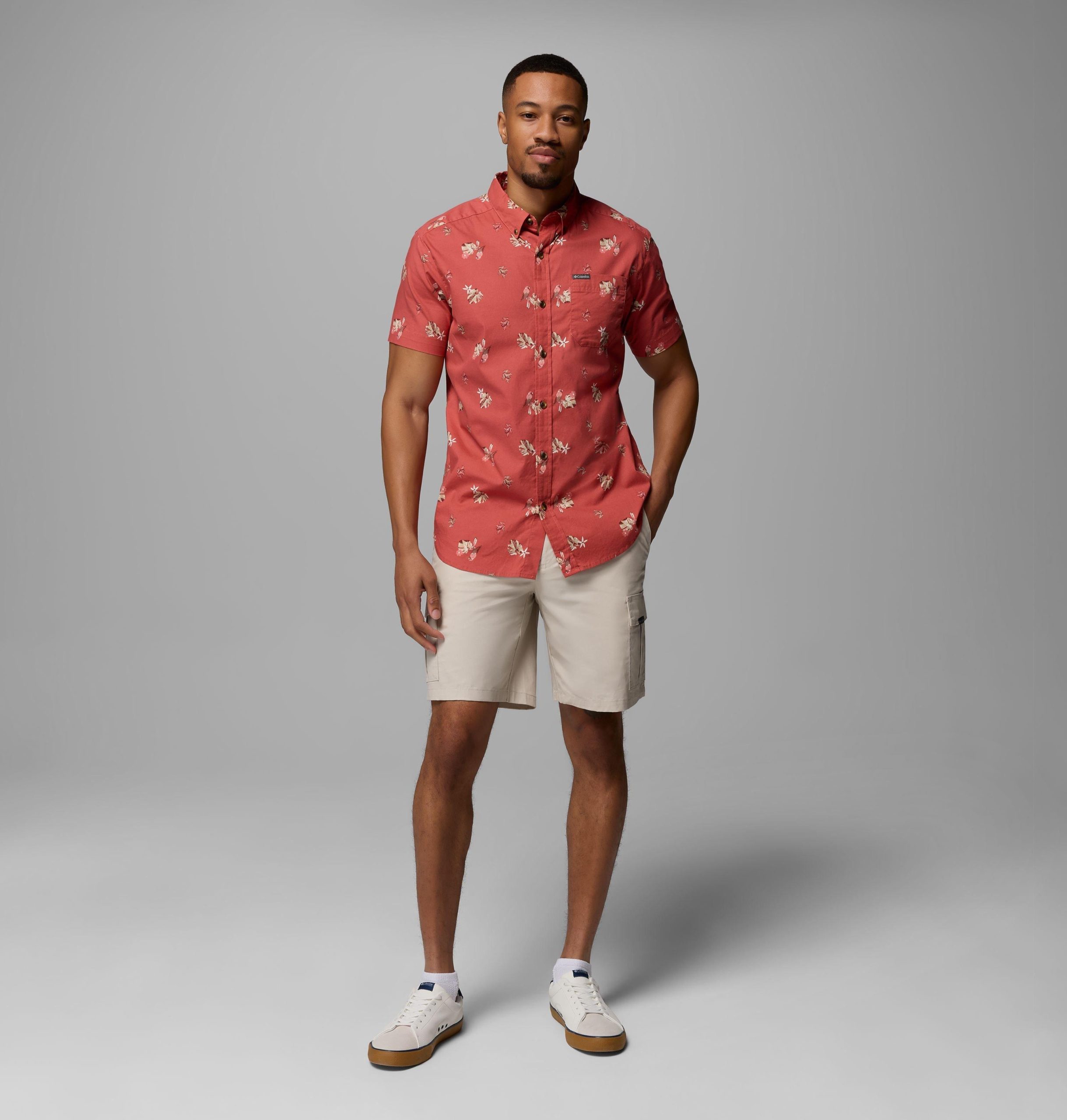heren t-shirt met korte mouwen en rapid rivers-print – lang