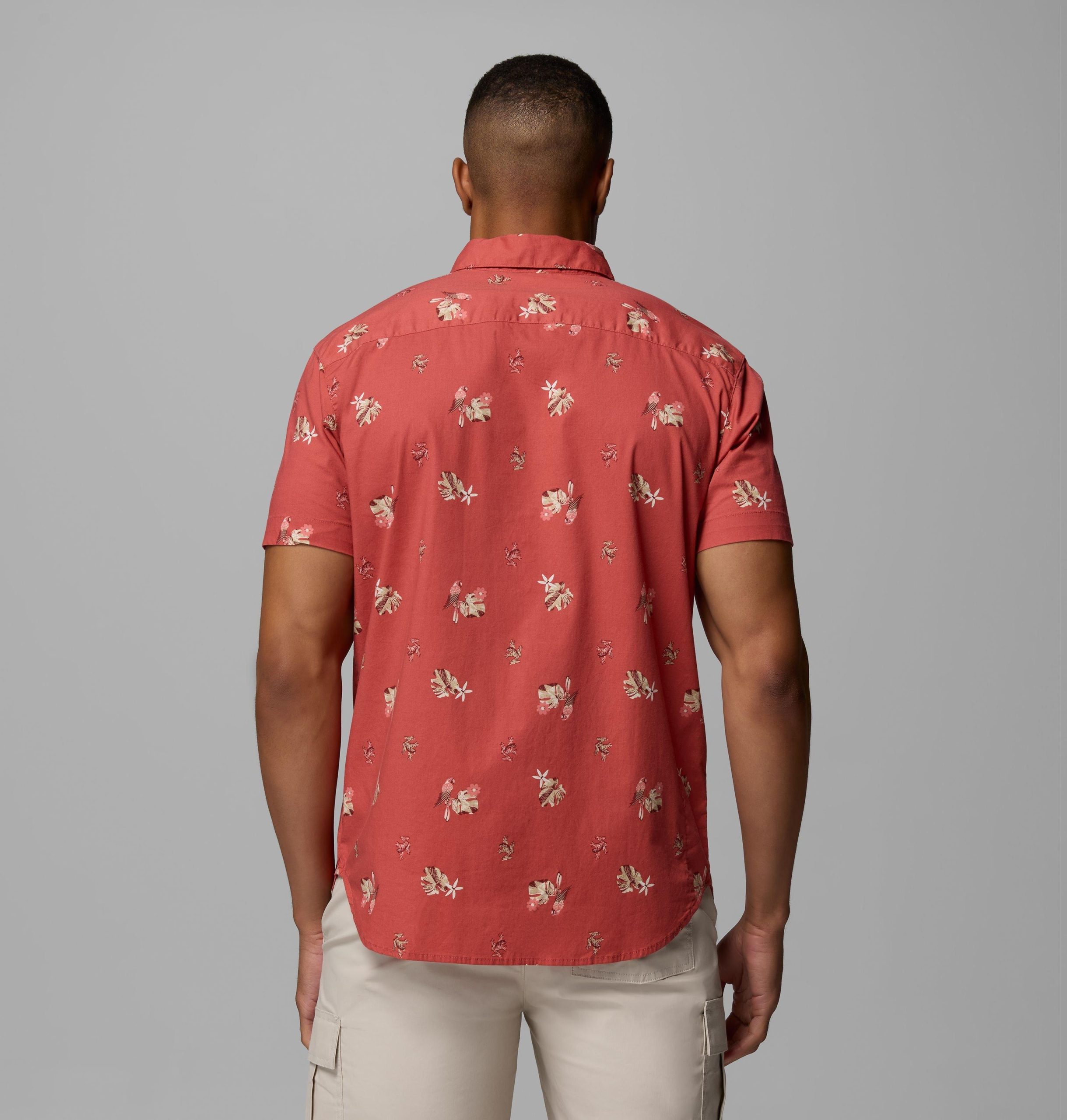 heren t-shirt met korte mouwen en rapid rivers-print – lang