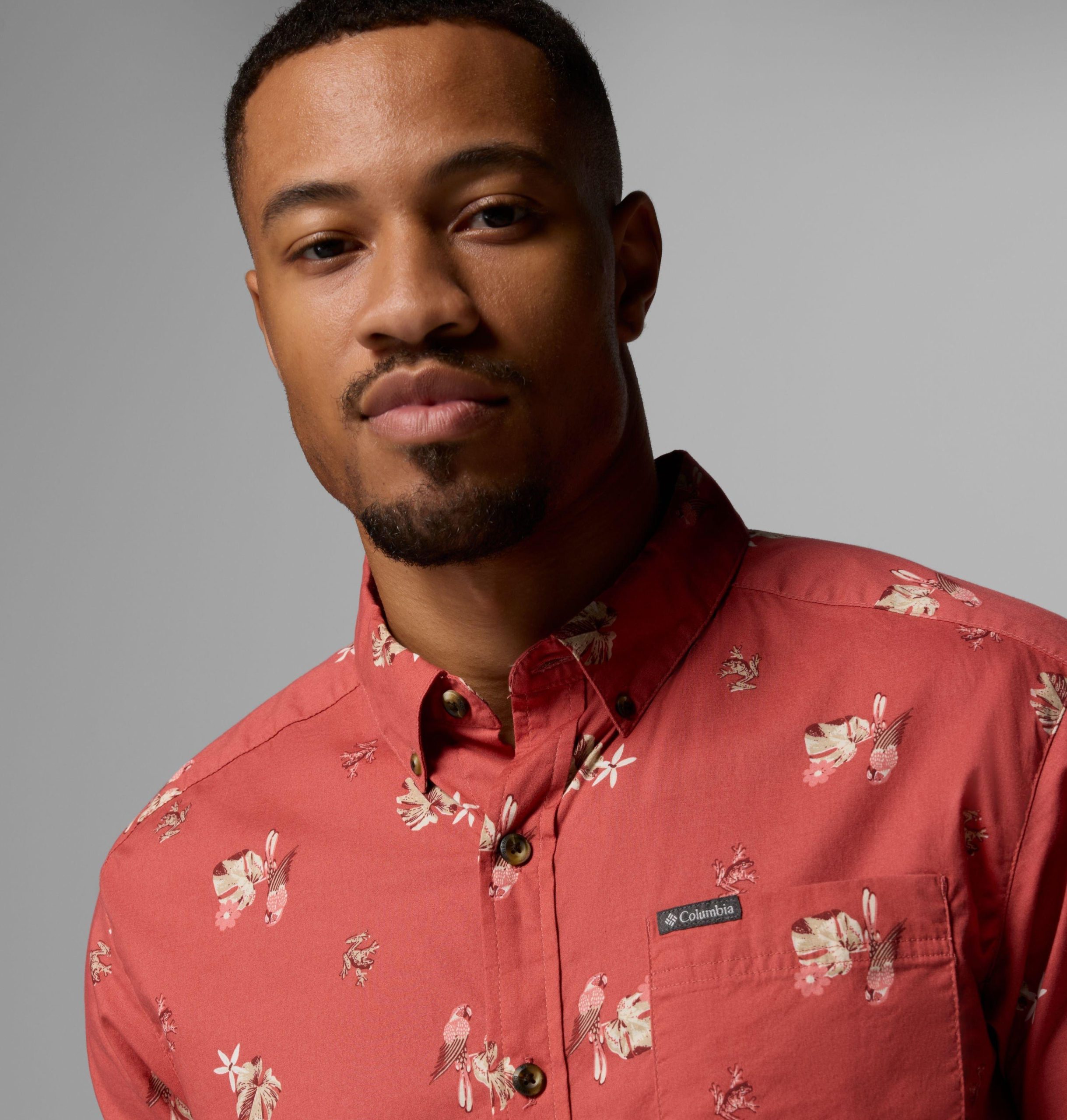 heren t-shirt met korte mouwen en rapid rivers-print – lang