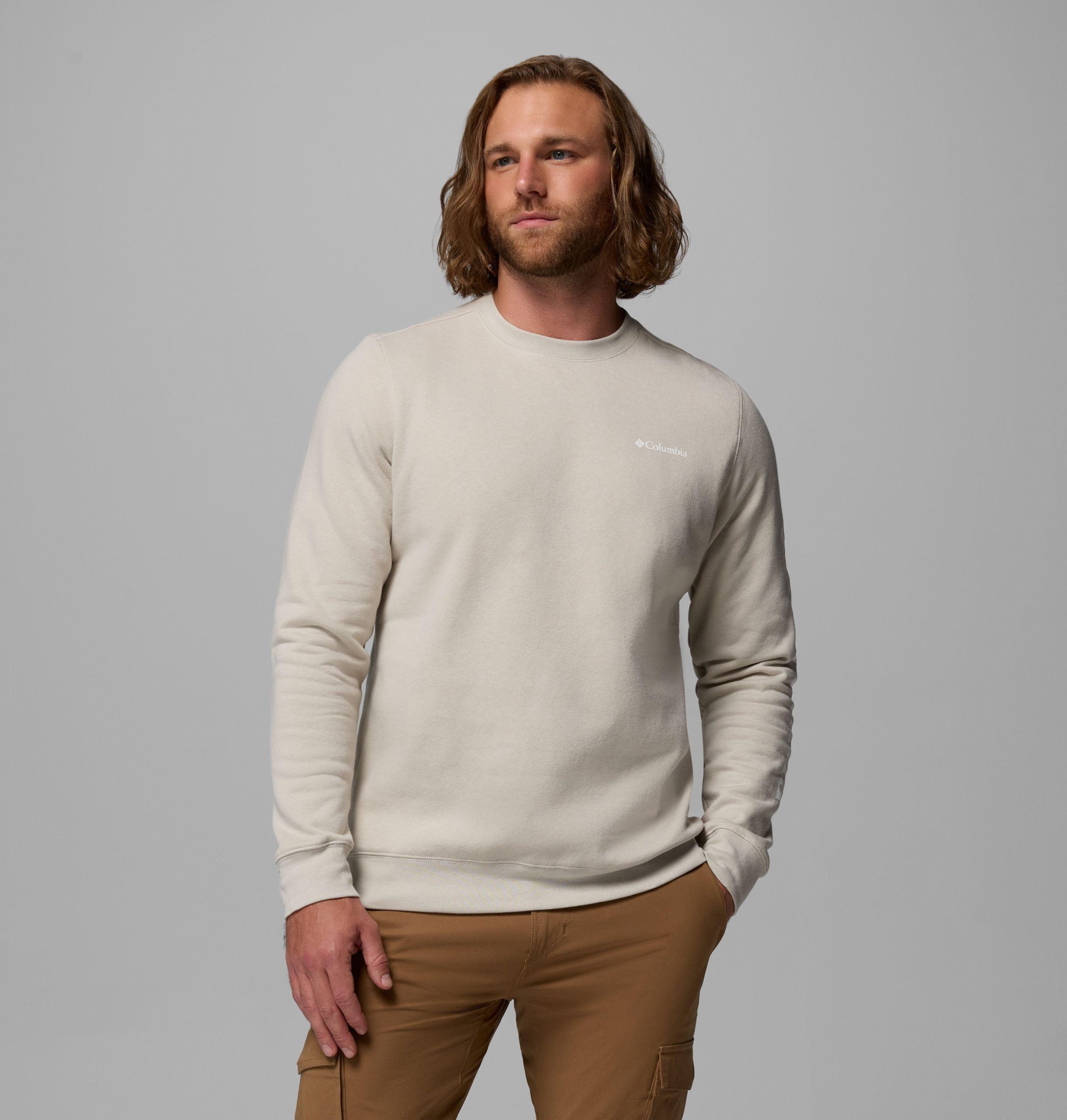 heren columbia trek crew sweatshirt