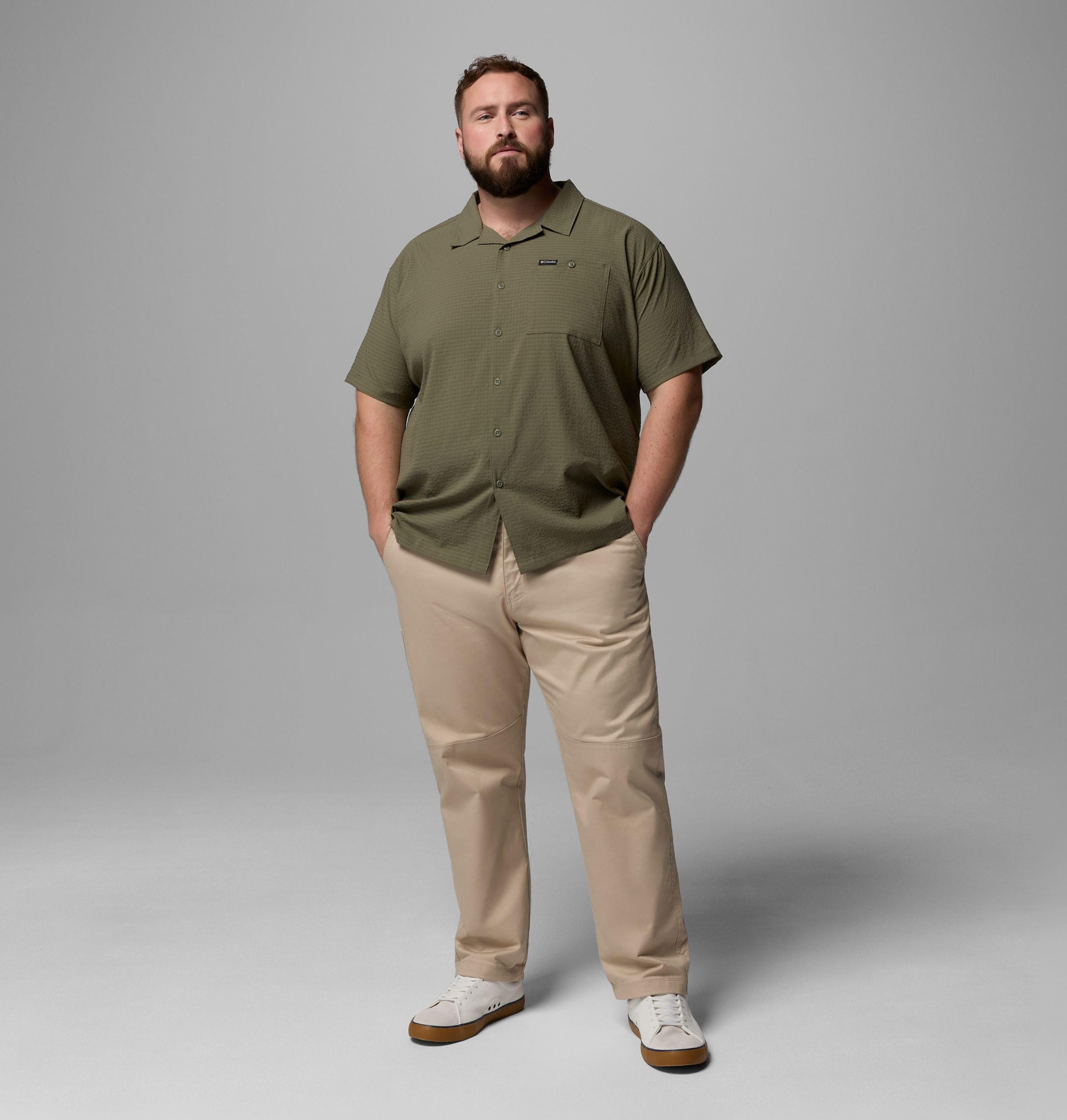 heren utilizer camp shirt met korte mouwen - grote maten