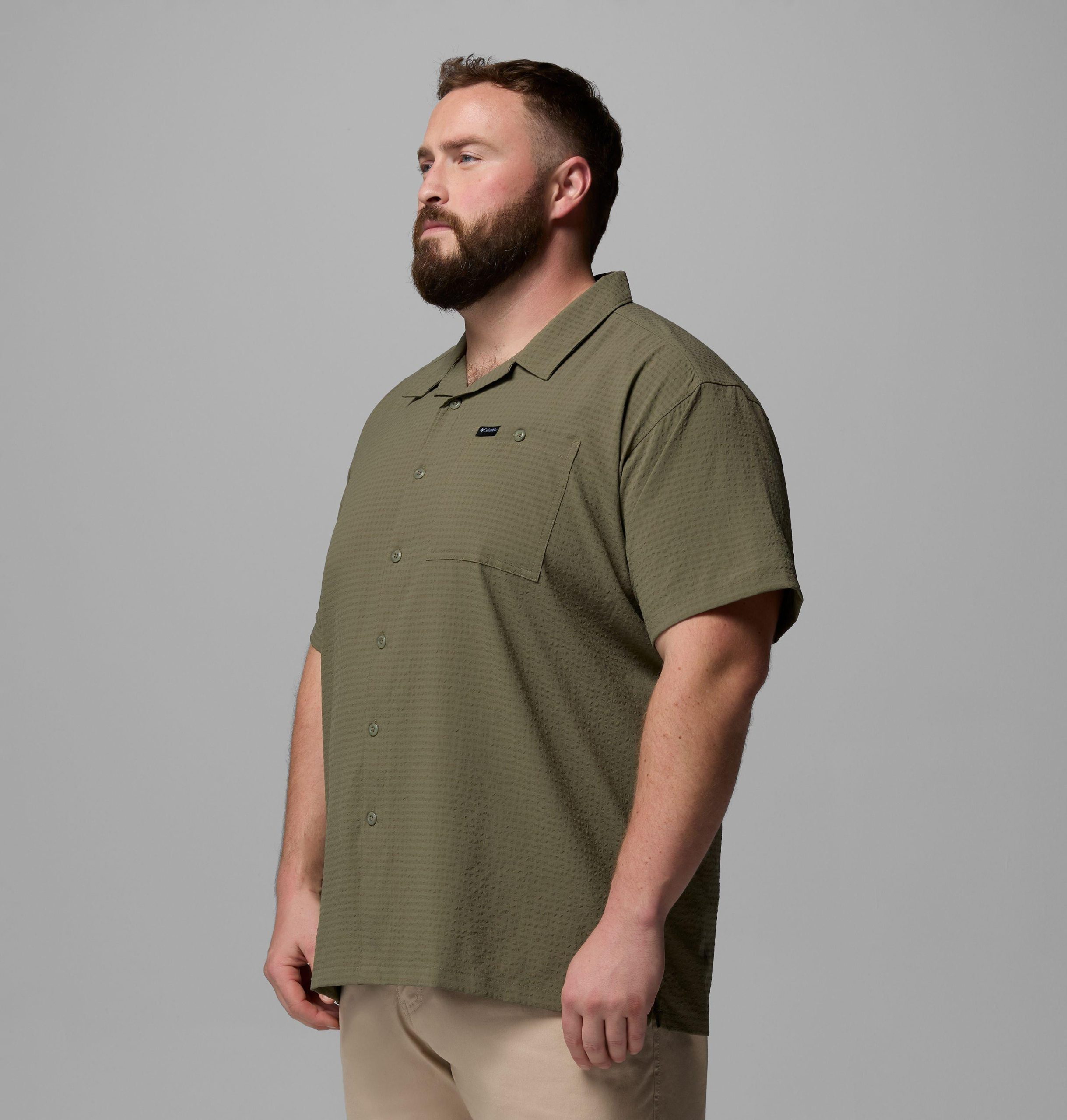 heren utilizer camp shirt met korte mouwen - grote maten