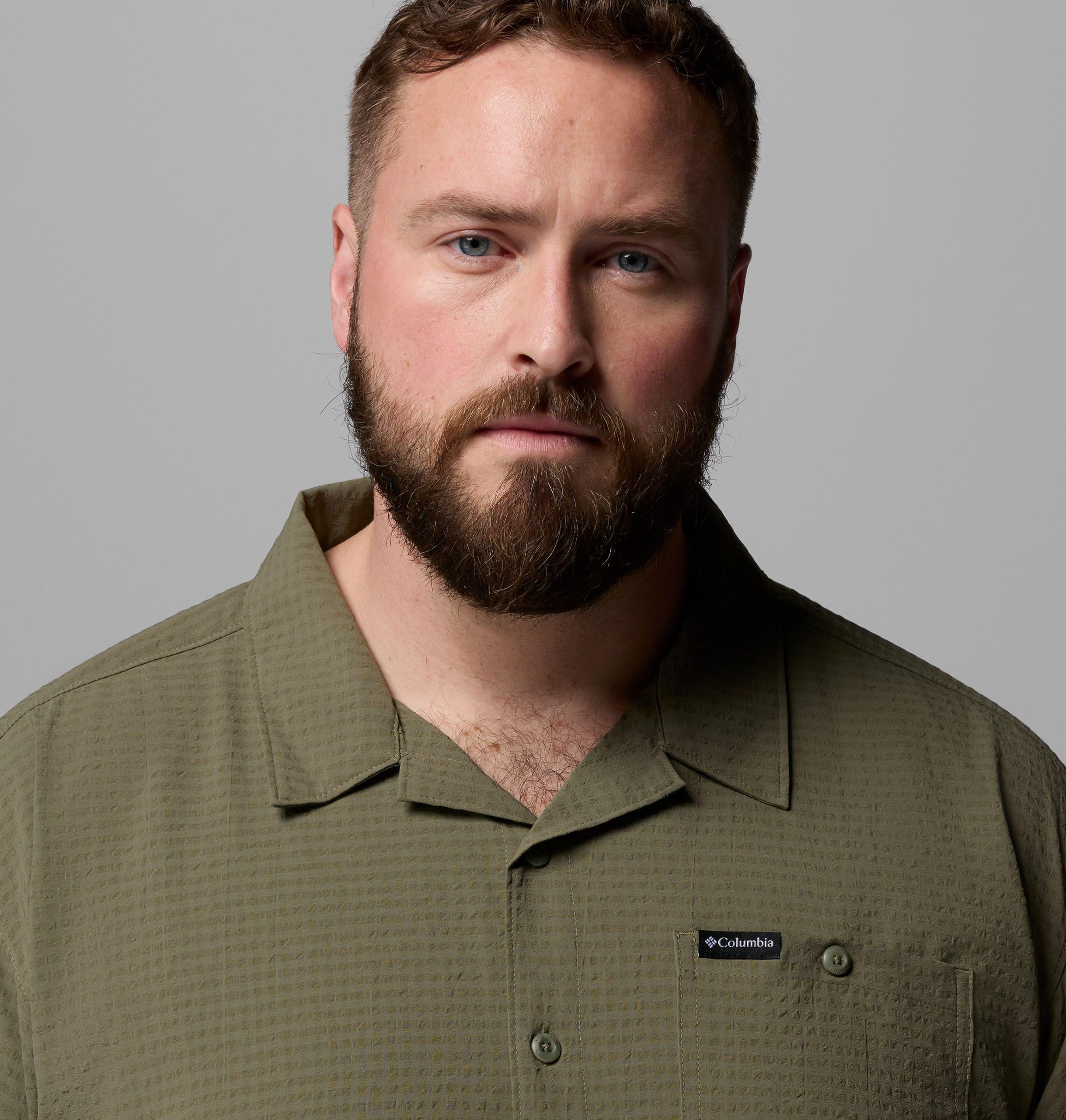 heren utilizer camp shirt met korte mouwen - grote maten