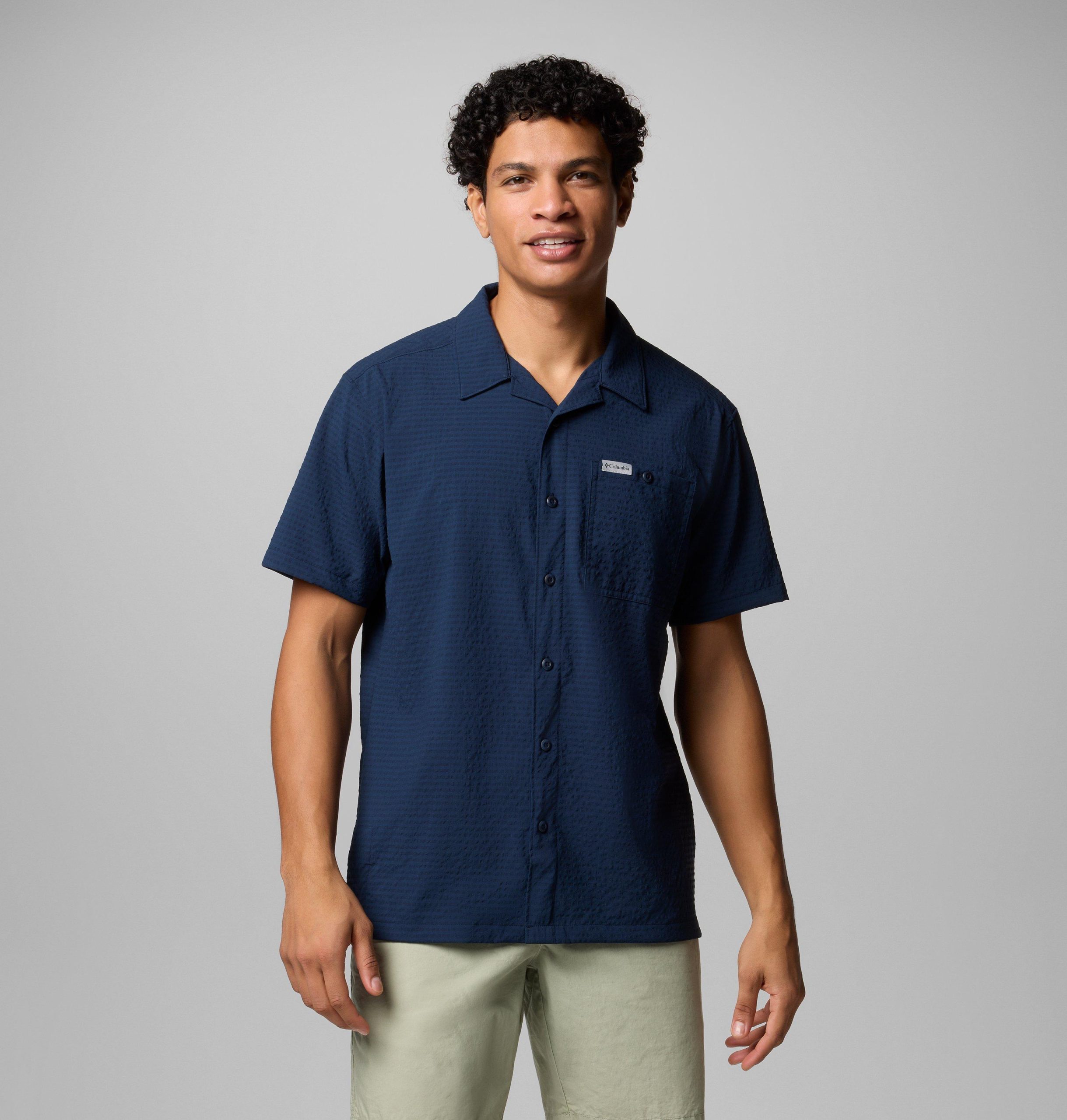 heren utilizer camp shirt met korte mouwen - lang